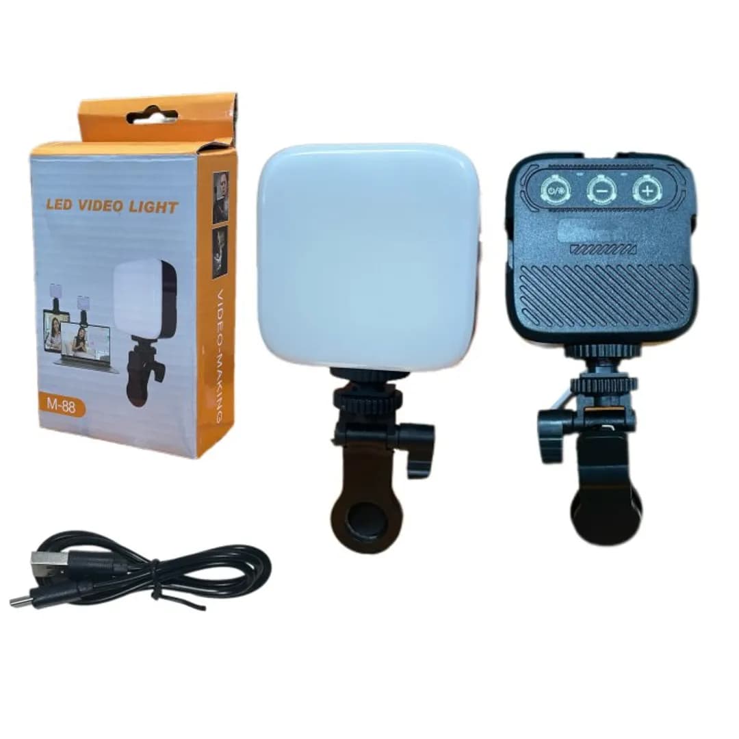 M88 Portable LED Video Light with Adjustable Color Temperature (3000K-6500K)