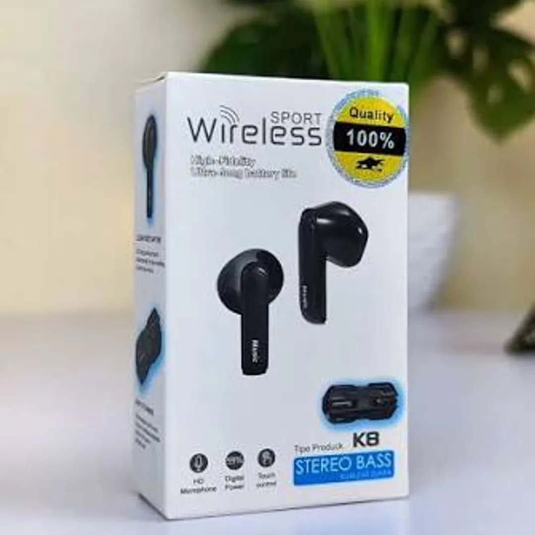 K8 True Wireless (TWS) Earbuds with Digital Power Display & Deep Bass