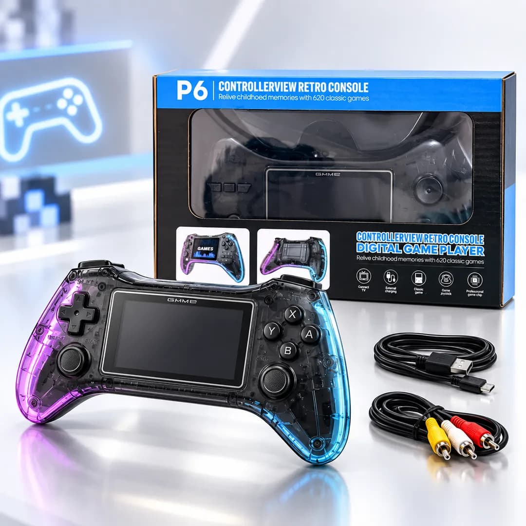 P6 Retro Game Console with 620 Classic Games & TV Support
